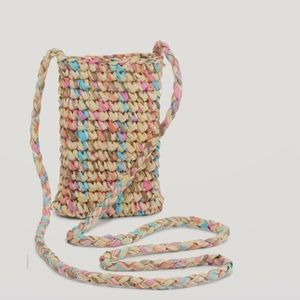 Old Navy Straw - Paper Crochet Crossbody Bag NWOT